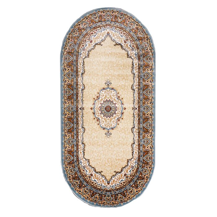 Ковёр KASHAN 220 KREM/MAVI 2.0*4.0 м, овал