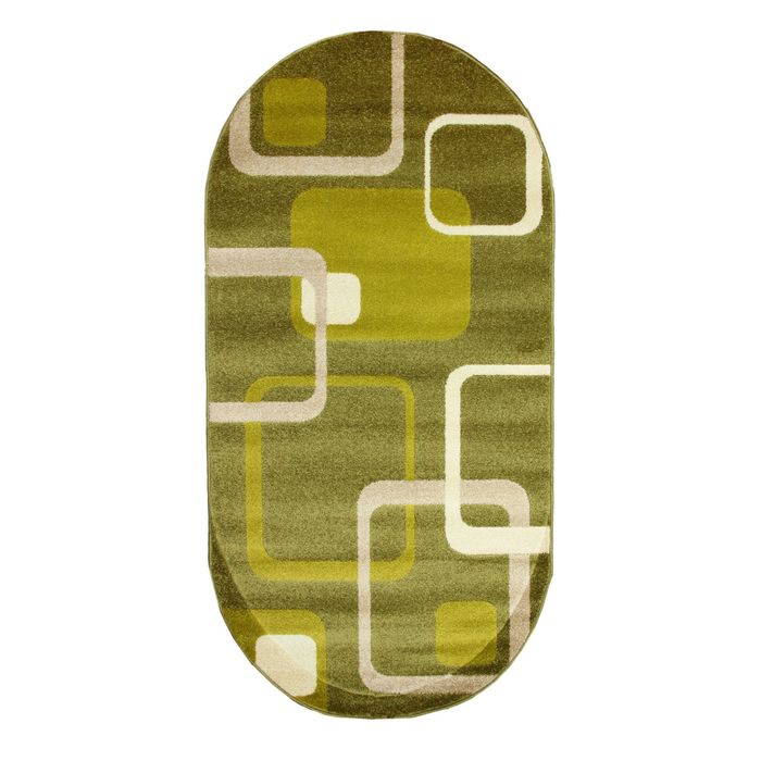 Ковёр FIESTA 218 YESIL_CREAM 0.8*1.5 м, овал
