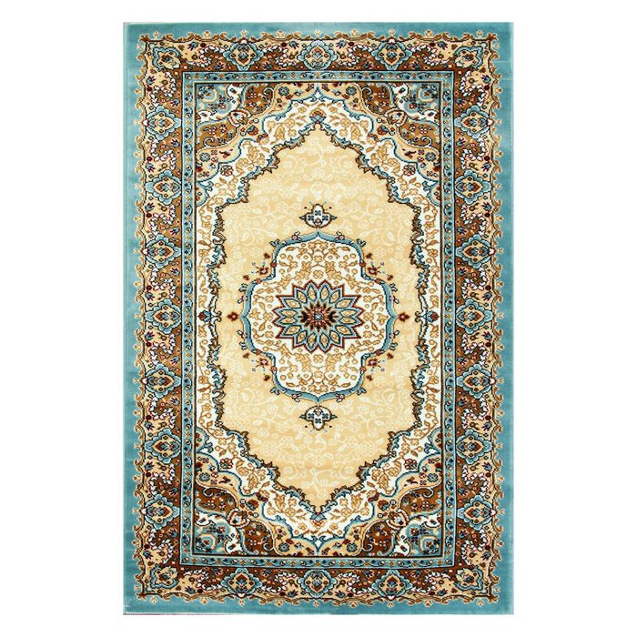 Ковёр KASHAN 220 KREM/MAVI 0.8*1.5 м, прямоугольный