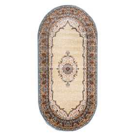 

Овальный ковёр Kashan 220, 100 х 200 см, цвет krem/mavi