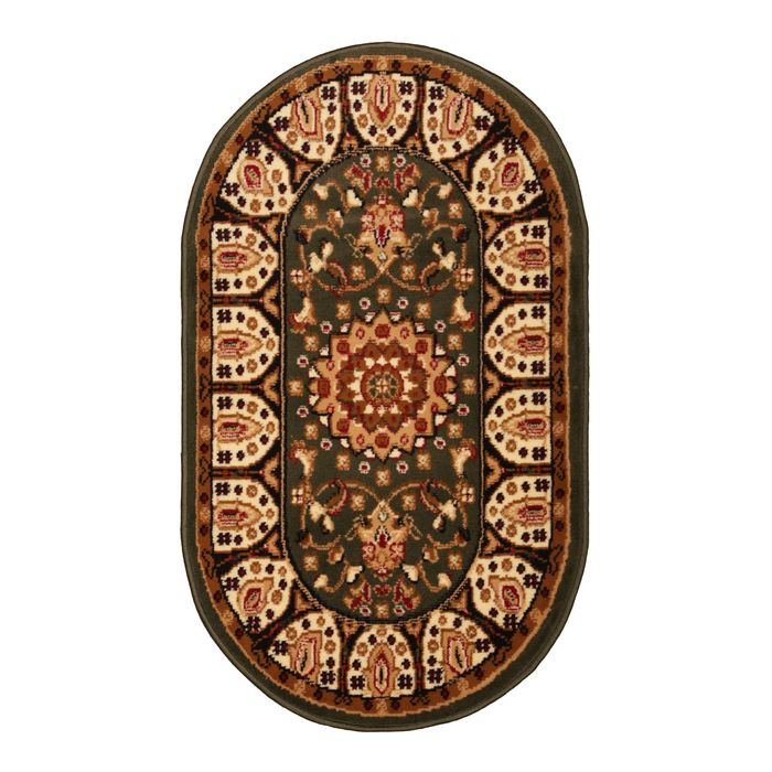 Ковёр LIDER 6510 GREEN 2.5*5.0 м, овал