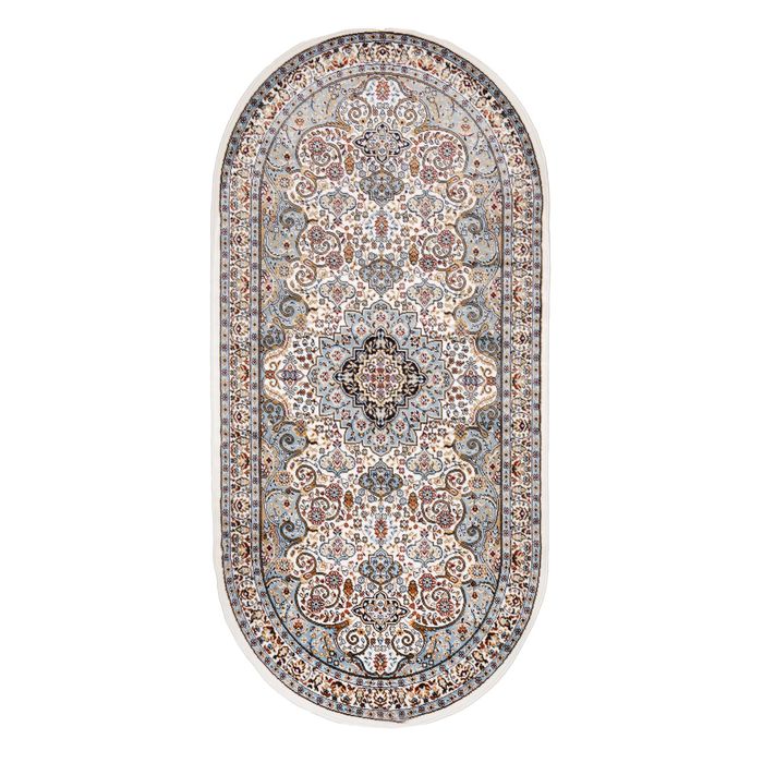 Ковёр KASHAN 093 KREM/MAVI 1.0*2.0 м, овал