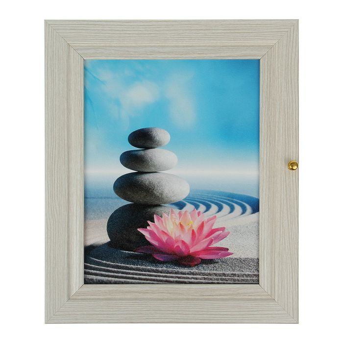 Ключница "Цветок" выбеленный дуб 24х29х4 см