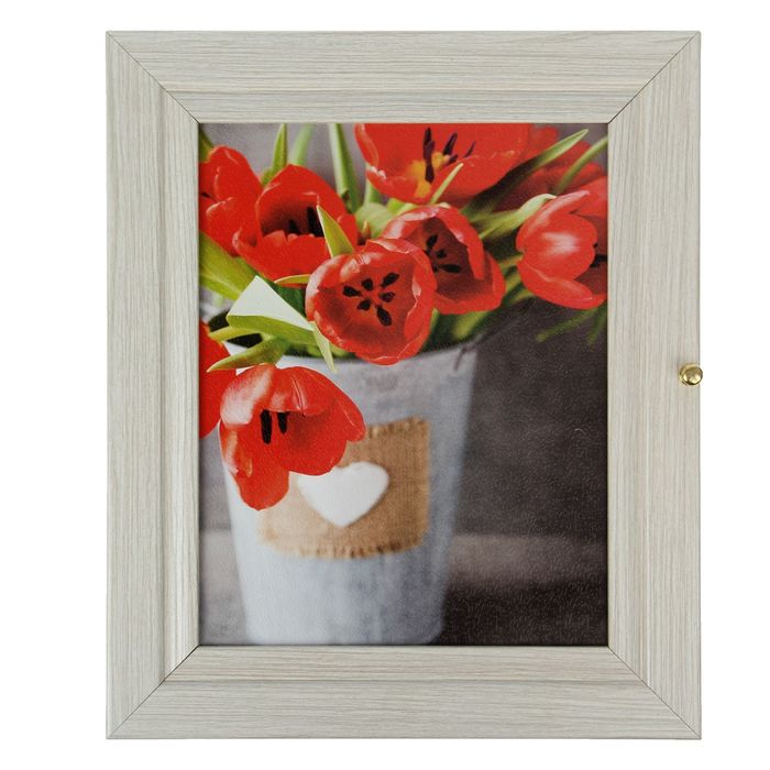 Ключница "Маки" выбеленный дуб 24х29х4 см