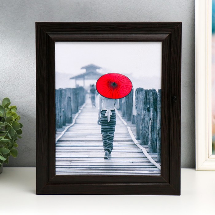 Ключница "Женщина с зонтом" венге 24х29х4 см