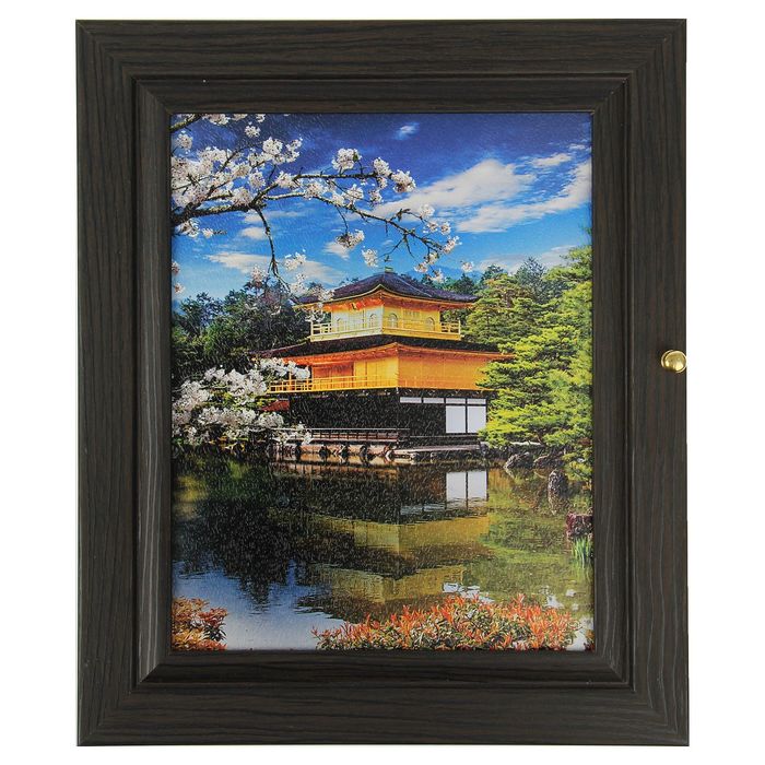 Ключница "Домик у озера" венге 24х29х4 см