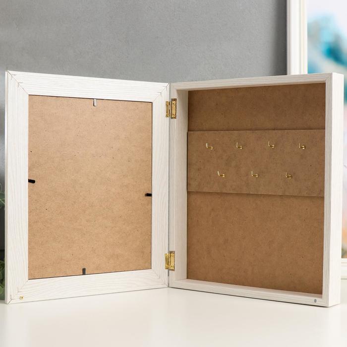 Ключница "Букет" выбеленный дуб 24х29х4 см