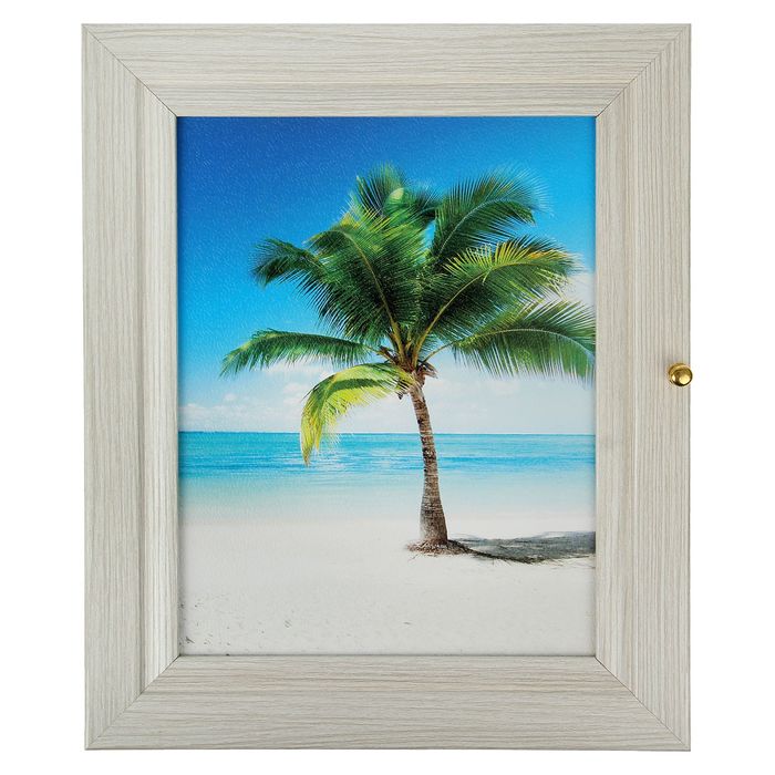 Ключница "Пляж" выбеленный дуб 24х29х4 см