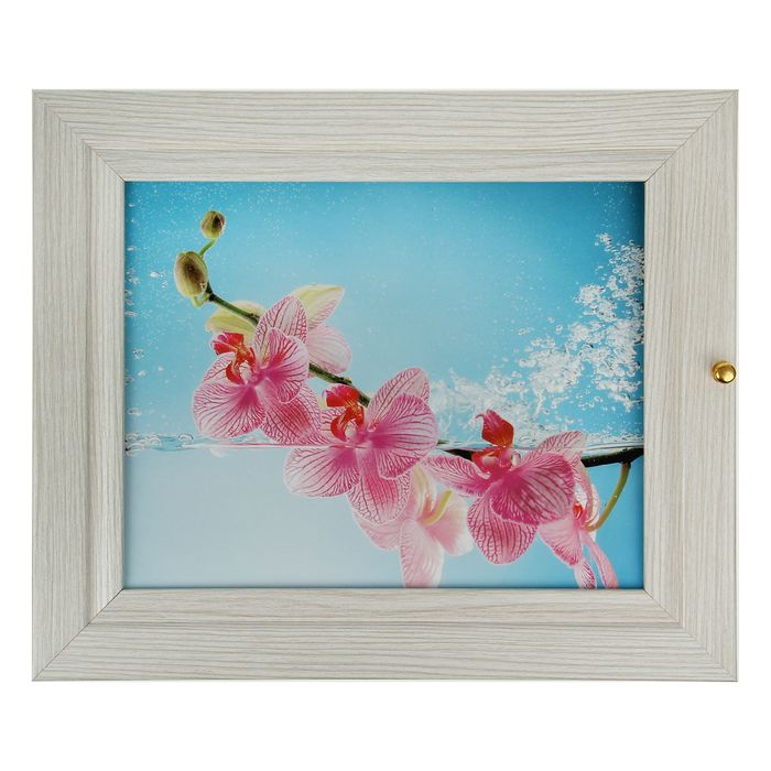 Ключница "Цветение" выбеленный дуб 24х29х4 см