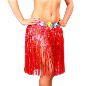Гавайская юбка, цвет красный Ош
