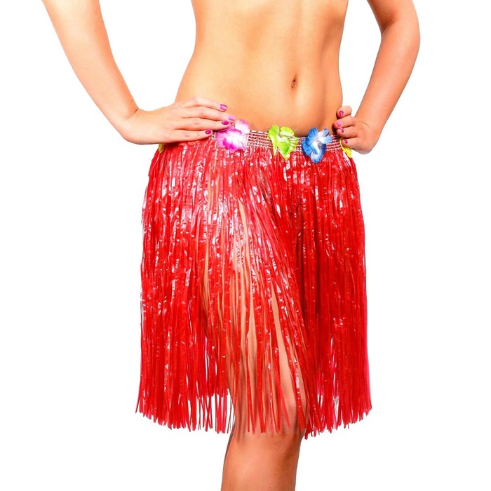 гавайская юбка цвет красный Гавайская юбка, цвет красный