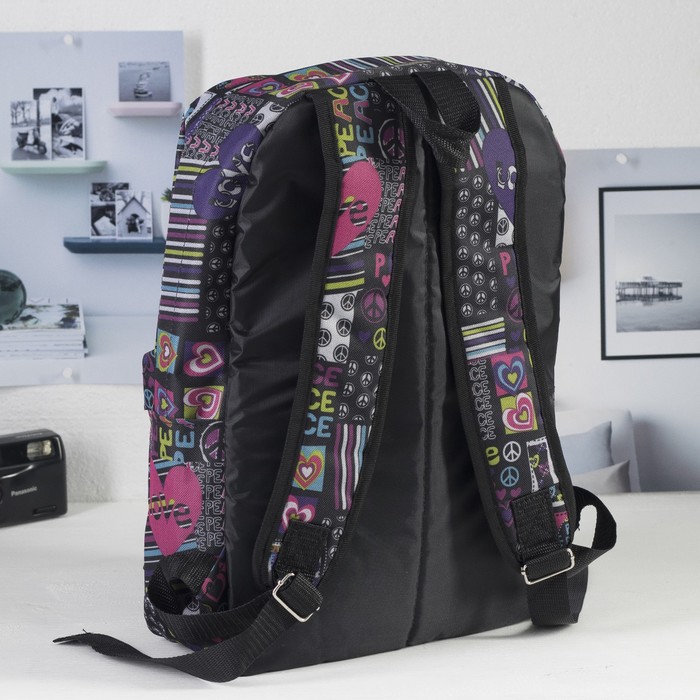 Рюкзак молодежный, 1 отдел на молнии, наружный карман, разноцветный