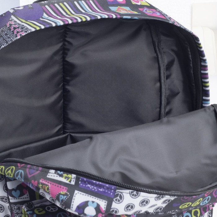 Рюкзак молодежный, 1 отдел на молнии, наружный карман, разноцветный