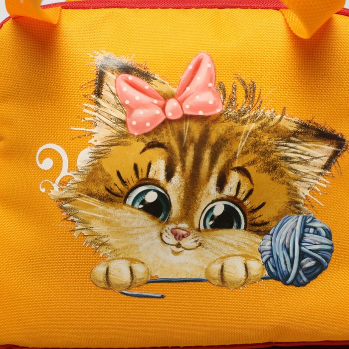 Сумка детская на молнии, 1 отдел, наружный карман, цвет жёлтый/красный