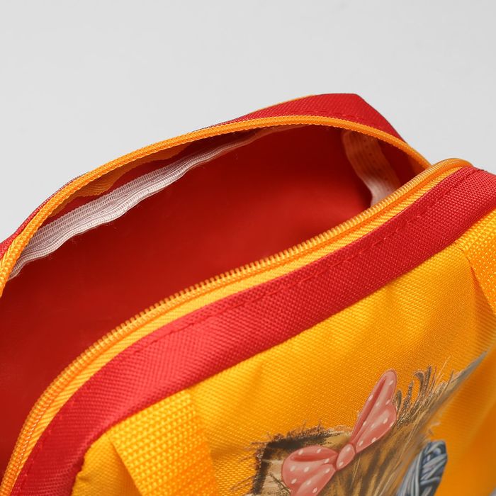 Сумка детская на молнии, 1 отдел, наружный карман, цвет жёлтый/красный