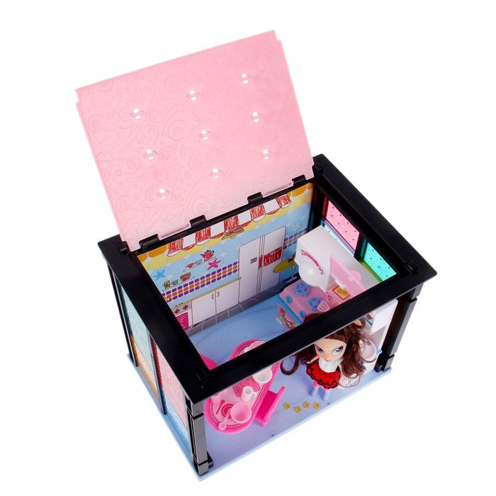 Дом для куклы "Кухня" с куклой и аксессуарами