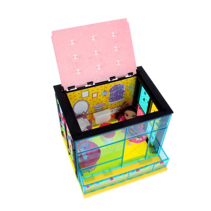 Дом для куклы "Ванная комната" с куклой и аксессуарами