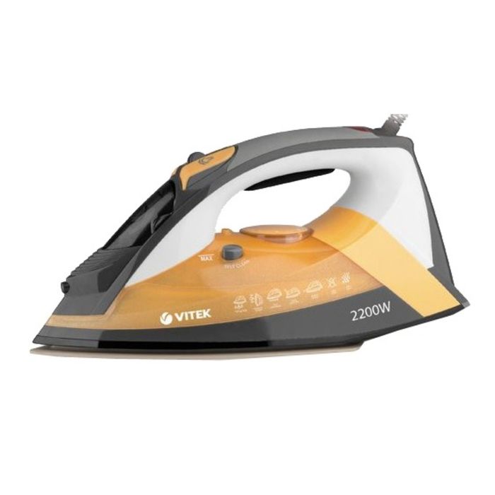 Утюг Vitek VT-1208 Y, 2200 Вт, керамическая подошва, оранжевый