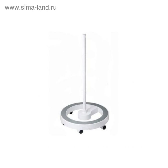 фото Стойка для лампы нarizma h10448, круглая, ободок, 6 колес, белый/серый harizma