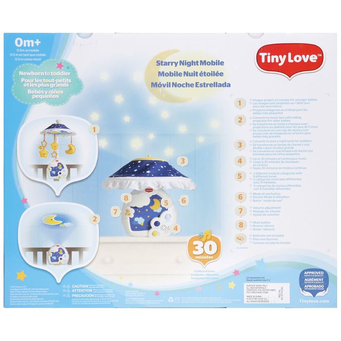 Универсальный музыкальный мобиль «Звёздная ночь» с проектором