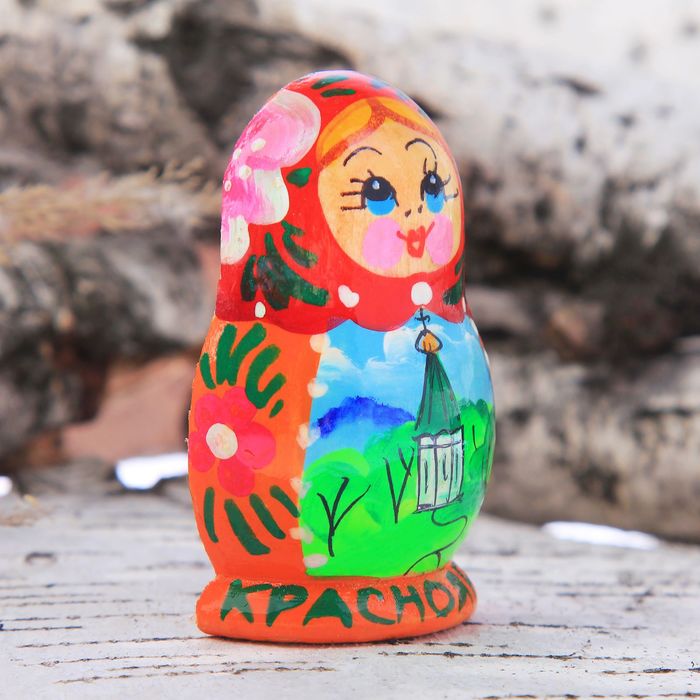 Магнит-половинка матрёшка "Красноярск"