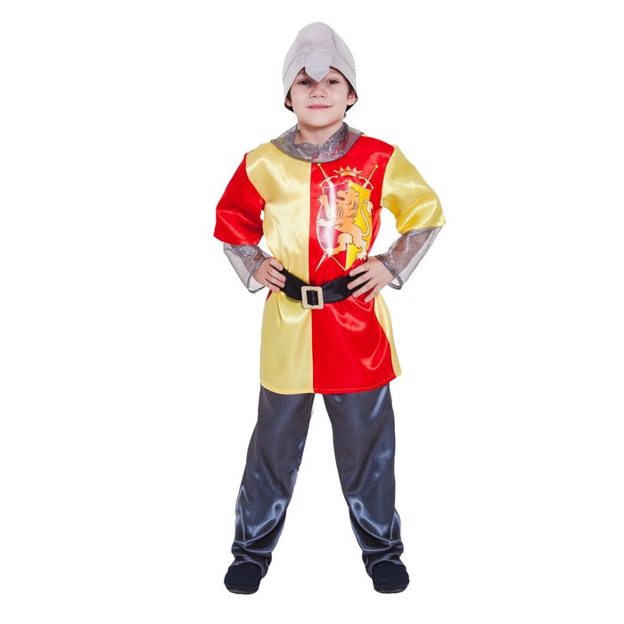 Карнавальный костюм "Рыцарь", р-р 30, рост 116-122 см, цвет красно-жёлтый
