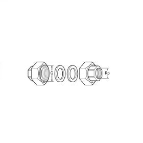 

Гайка для насоса Wilo Ду1 1/4"х2", латунь