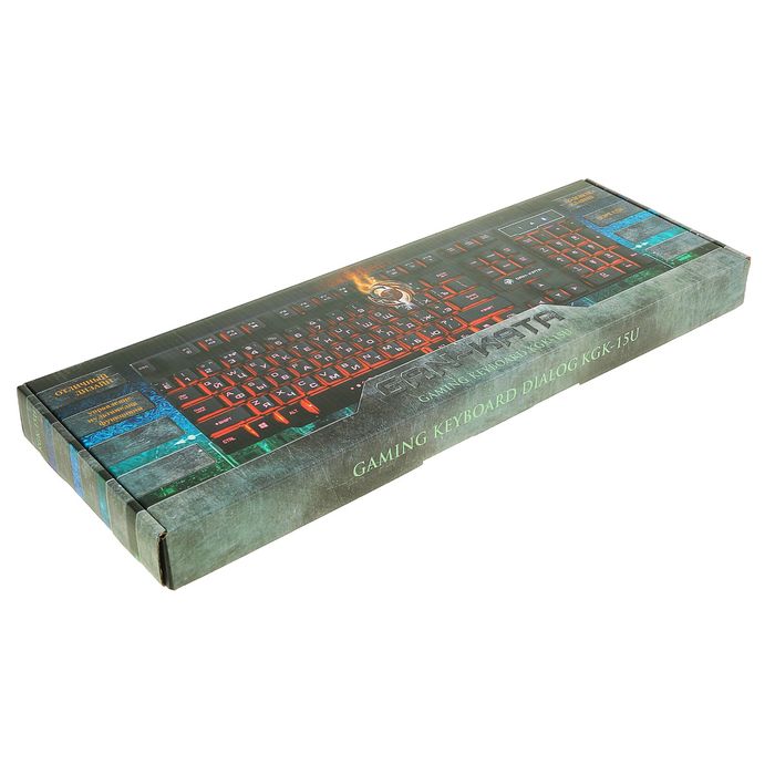Клавиатура KGK-15U WHITE Dialog Gan-Kata - игровая с подсветкой, USB, белая