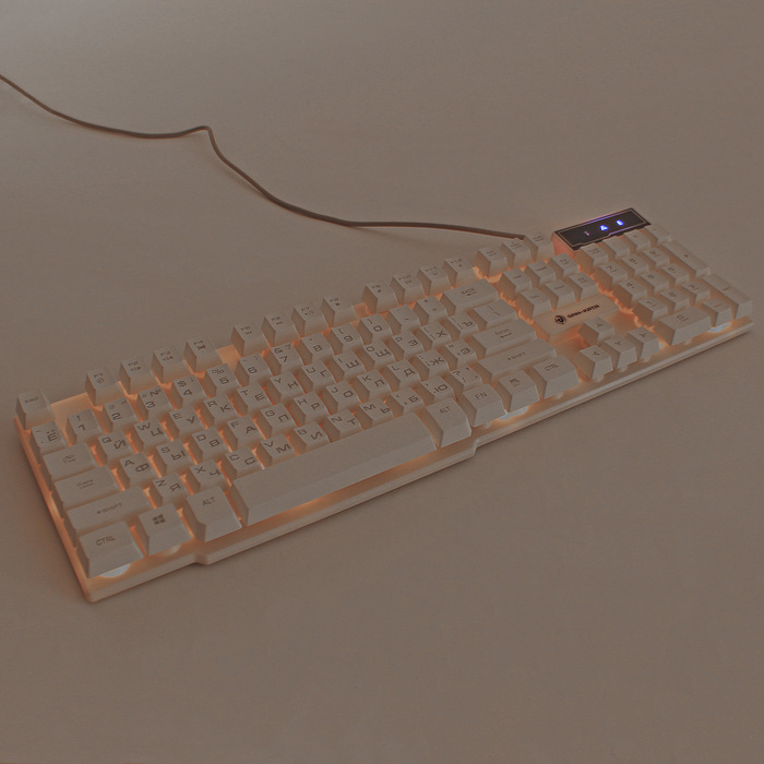 Клавиатура KGK-15U WHITE Dialog Gan-Kata - игровая с подсветкой, USB, белая