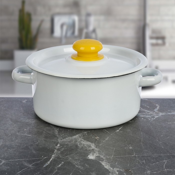 Кастрюля цилиндрическая 2 л, светлая, МИКС