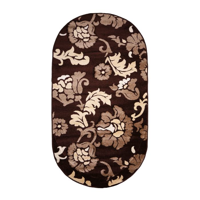 Ковёр FREEZE Carving 6609 BROWN 1.2*1.8 м, овал