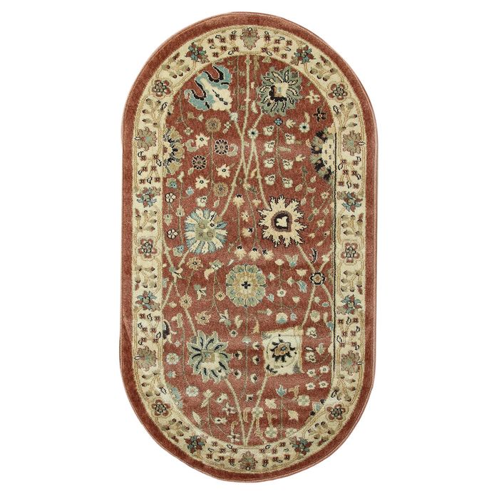 Ковёр Jewel 8571 rust/ivory 0,8 х 1,5 м, овал