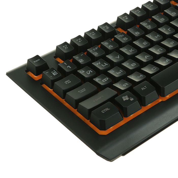 Клавиатура KGK-21U Dialog Gan-Kata - игровая с подсветкой, USB, желтая