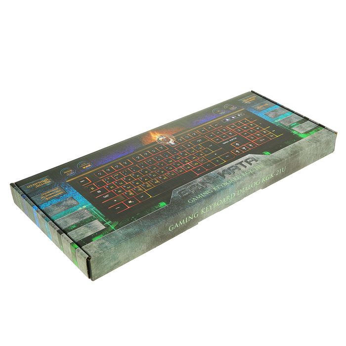 Клавиатура KGK-21U Dialog Gan-Kata - игровая с подсветкой, USB, желтая