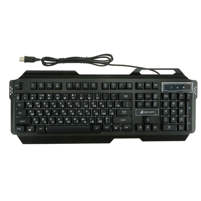 Клавиатура KGK-25U BLACK Dialog Gan-Kata, игровая, с подсветкой, корпус металл, USB, чёрная