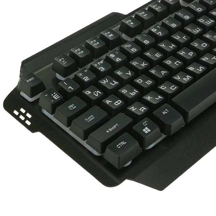 Клавиатура KGK-25U BLACK Dialog Gan-Kata, игровая, с подсветкой, корпус металл, USB, чёрная