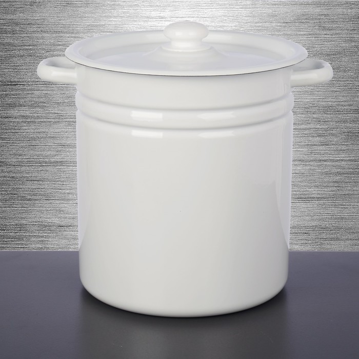 Кастрюля цилиндрическая 12 л, светлая