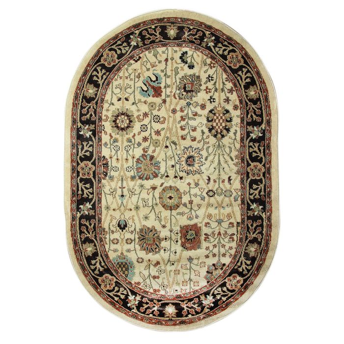 Ковёр Jewel 8571 ivory/plum 2,4 х 3,4 м, овал