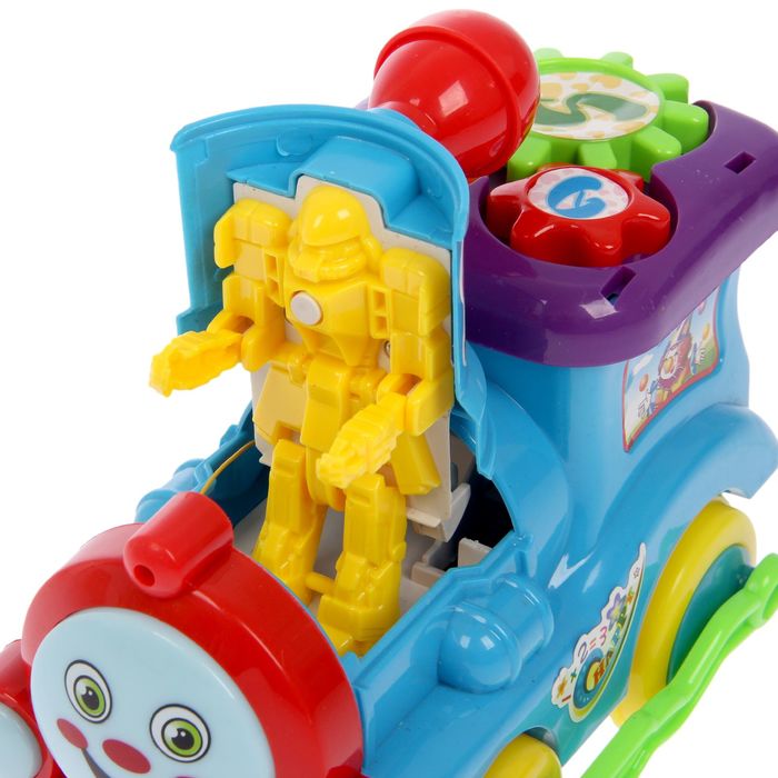 Развивающая игрушка «Паровоз» с трансформером, световой и звуковой эффект, МИКС