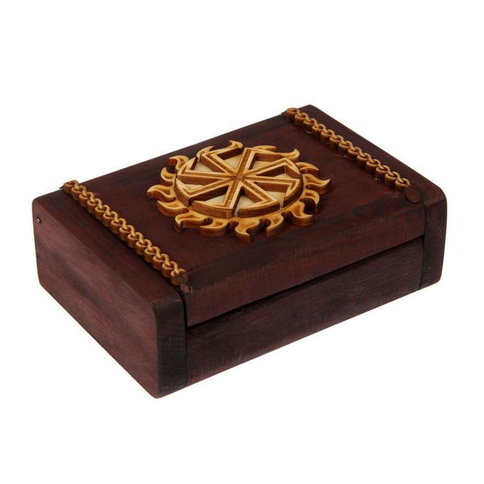Шкатулка для визиток "Коловрат" кедр