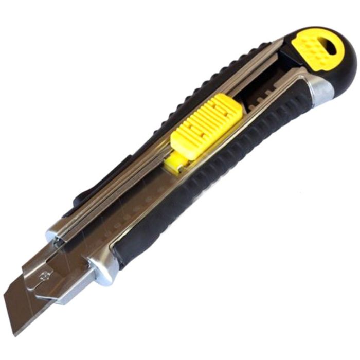 Нож ЭНКОР, 18 мм, с выдвижным сегментированным лезвием, металлический корпус, 5 лезвий