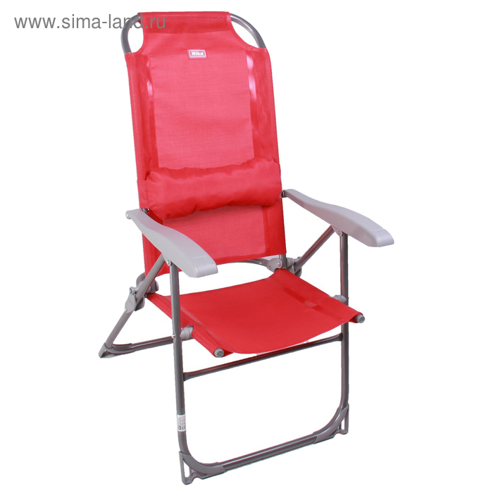 Кресло-шезлонг складное, 75x59x109 см, цвет гранатовый кресло шезлонг складное 75x59x109 см цвет песочный