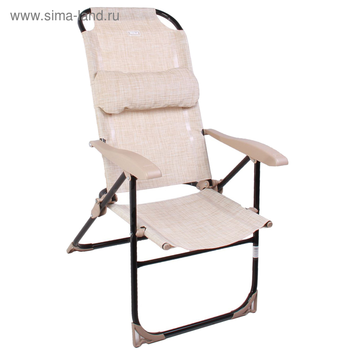 Кресло-шезлонг складное, 75x59x109 см, цвет песочный кресло шезлонг складное 75x59x109 см цвет песочный