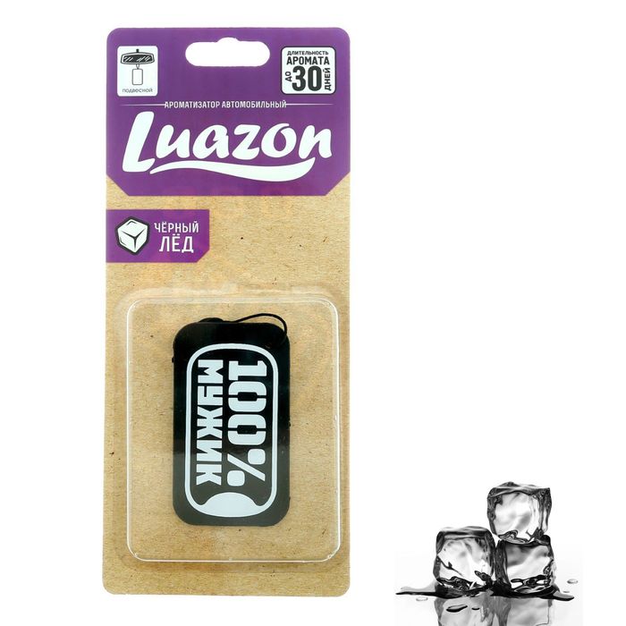 Ароматизатор подвесной "100% мужик", чёрный лёд