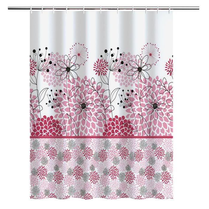 Штора для ванной Bouquet, кольца в комплекте