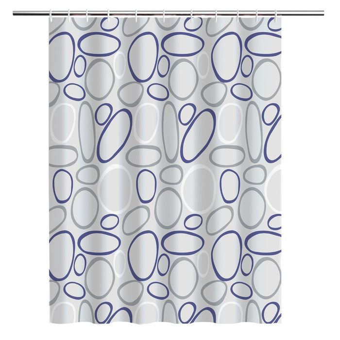 Штора для ванной Bubbles, кольца в комплекте