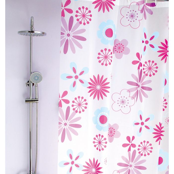 Штора для ванной Flowers, кольца в комплекте