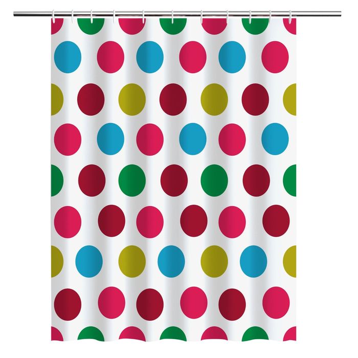 Штора для ванной Confetti, кольца в комплекте