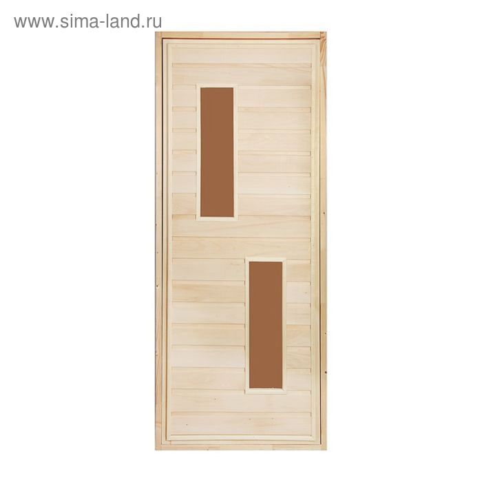 

Дверь для бани и сауны «Два стекла», 160х90см, "Добропаровъ"