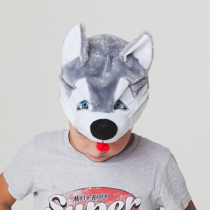 Шапка "Собака Хаски" обхват головы 52-57см